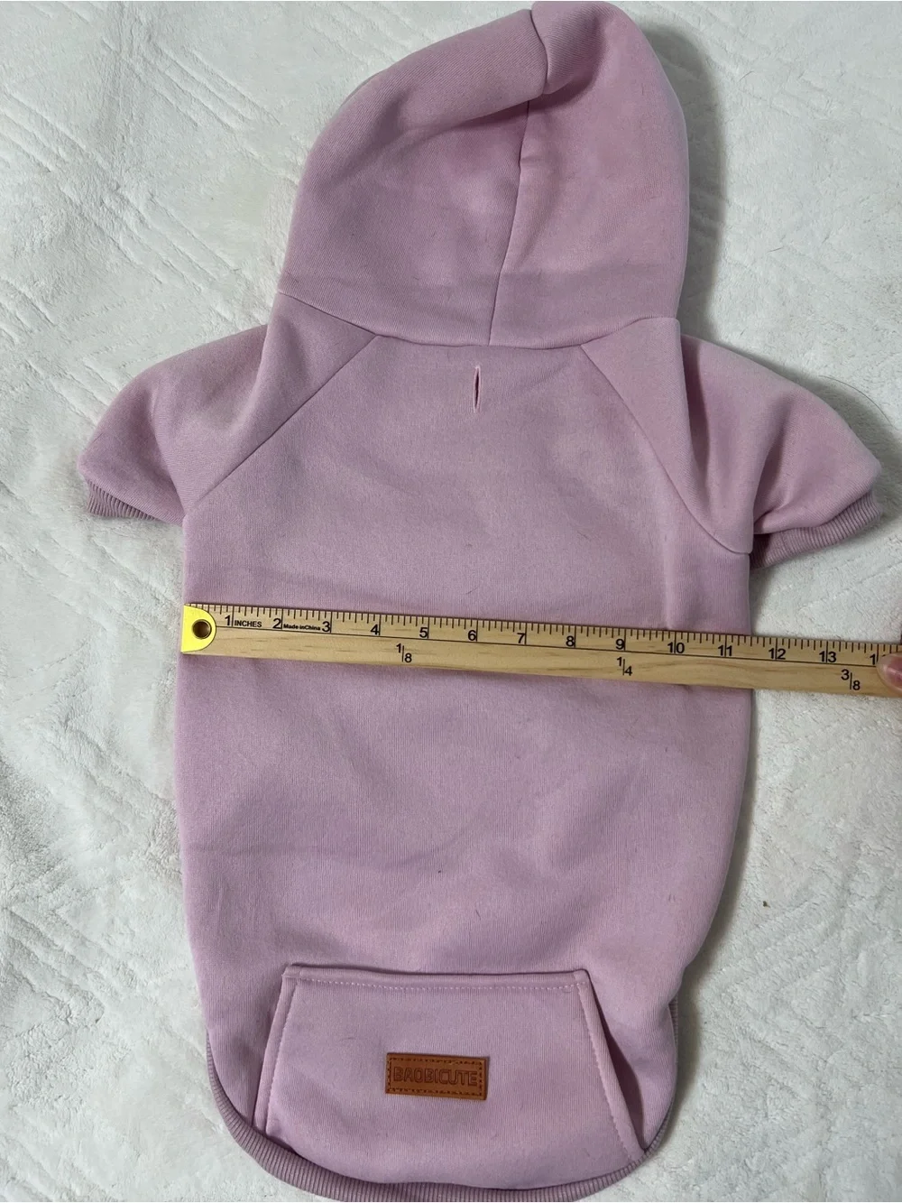 BAOBICUTE Lavender Hooded Dog Sweatshirt with Front Pocket